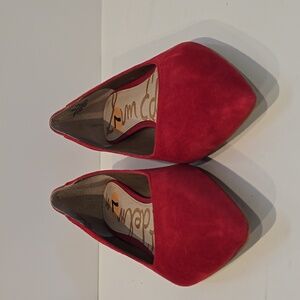 Sam Edelman "Rae" Women's Ballet Flats In Red Suede Size 7